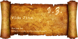 Vido Zita névjegykártya