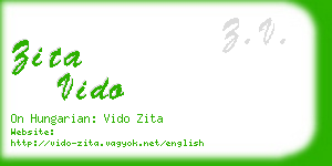 zita vido business card